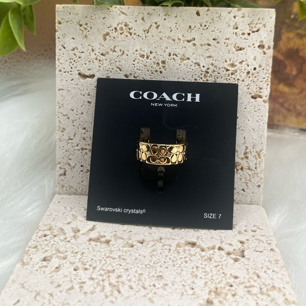 Coach Signature Ring Size 7